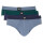 EMPORIO ARMANI Herren Briefs Slips Essential Logolabel Stretch Cotton Multipack