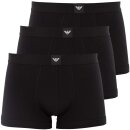 EMPORIO ARMANI Herren Boxershorts Trunks Essential Logolabel 3er Pack Stretch Cotton