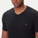 Emporio Armani Herren T-Shirt 2er Pack | Baumwolle & Elasthan Regular Fit Farbe Schwarz Größe XXL EM000392 AF14132