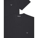 Emporio Armani Herren T-Shirt 2er Pack | Baumwolle & Elasthan Regular Fit Farbe Schwarz Größe XXL EM000392 AF14132