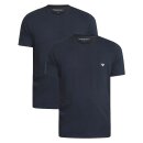 Emporio Armani Herren T-Shirt Rundhals 2er Pack | Baumwolle & Elasthan Regular Fit Farbe Weiß Dunkelblau Schwarz Größe S-XXL EM000391 AF14132