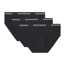 EMPORIO ARMANI Herren Slips Briefs 3er Pack Baumwolle Elasthan Weiß Dunkelblau Schwarz Größe S-XXL AF14131 EM000391