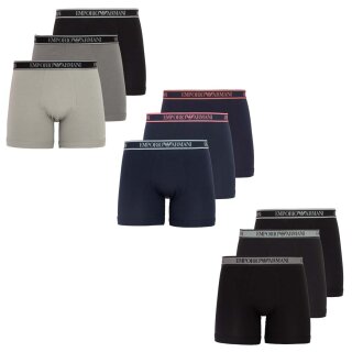 Emporio Armani Herren Boxershorts 3er Pack etwas länger am Bein Core Logoband Schwarz AF20669 EM000261