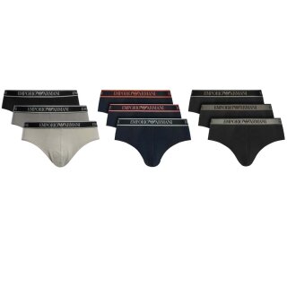 EMPORIO ARMANI Herren Briefs Slips Core Logoband Stretch Cotton im Multipack