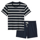Marc O´Polo Herren Pyjama kurzer Schlafanzug Lounge Set Rundhals Mix & Match