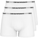 Emporio Armani Herren Boxershorts 3er Pack 100% Baumwolle mit Logoband drei Weiß oder drei Schwarz