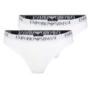 EMPORIO ARMANI Damen Slips Brazilian Briefs (2er Pack) Weiß o Schwarz