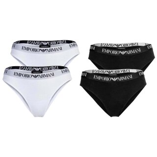 EMPORIO ARMANI Damen Slips Briefs (2er Pack) Weiß oder Schwarz