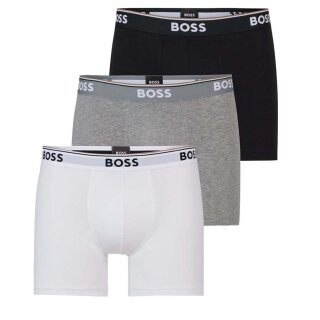 Hugo Boss 3er Pack Cyclist NEU etwas länger geschnitten Boxer Shorts Pants Short  L 52 6 Farbmix weiß graumeliert schwarz