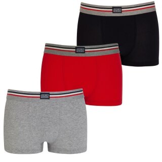 JOCKEY 3er Pack enger Boxer Shorts   XXXL Farbmix grau rot marine (982)