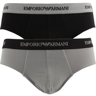 Emporio Armani 2er Pack Slips Mini Brief    1xGrau 1xSchwarz XL