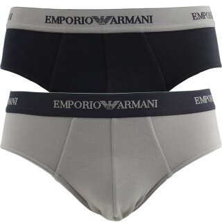 Emporio Armani 2er Pack Slips Mini Brief     1xMarine 1xGrau XL