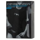Emporio Armani Herren T-Shirts Kurzarm Crew-Neck Baumwolle Stretch 111267-CC715 2er Pack,L, 07320 Schwarz
