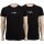Emporio Armani Herren T-Shirts Kurzarm Crew-Neck Baumwolle Stretch 111267-CC715 2er Pack,L, 07320 Schwarz