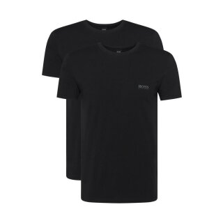 HUGO BOSS 2er Pack NEU T Shirts Rundhals CREW NECK TEE T- Shirt 001  2x schwarz  black XXL (8) 56