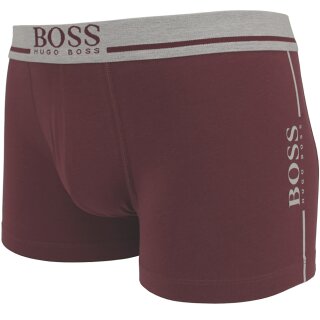 Hugo Boss 1er Pack single pack BOXER Shorts einfarbig LOGODRUCK Herrenboxer Trunks 601 bordeaux Logo grau  XL  (7)  54