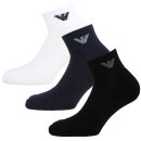 EMPORIO ARMANI Herren Sneaker Socken in Weiß Blau Mix und Schwarz