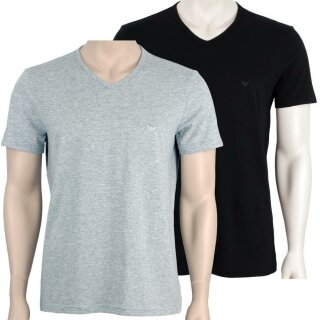 EMPORIO ARMANI 2P V-NECK T-SHIRTS           1schwarz 1grau M