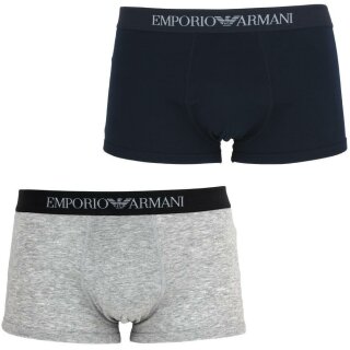 2er Pack Emporio Armani Boxershorts                   1 Graumeliert 1 Dunkelblau M