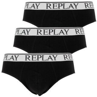 3er Pack Replay Slips Minibriefs Sportslips Schwarz S Preisvorteil
