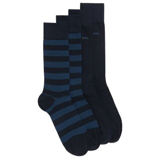 HUGO BOSS 2 Pack Herren Socken 401  Dunkelblau 43-46