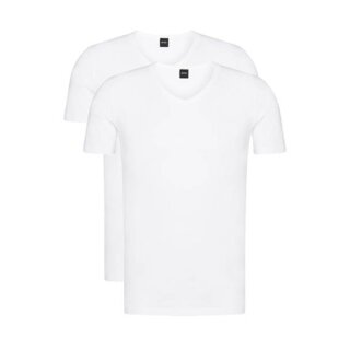 HUGO BOSS Herren Halbarm Stretch Cotton V-Neck T-Shirts Farbwahl