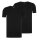 2er Pack BOSS Rundhals O-Neck T-Shirts Baumwolle Stretch 2 Schwarz M