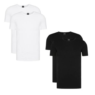 2 Pack oder 4 Pack HUGO BOSS Slim Fit stretch Rundhals...