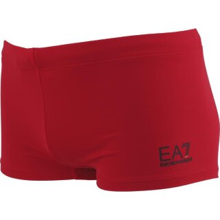 Emporio Armani EA7 Herren Kastenbadehosen in 00074  Rot/Logo Schwarz 54  (XL)