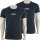 Emporio Armani Herren T-Shirts Kurzarm Crew-Neck Baumwolle Stretch 111267-CC715 2er Pack,L, 27435 Blau