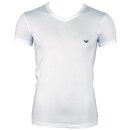 EMPORIO ARMANI 2P Herren slim fit stretch V-Neck T-Shirts    Weiß  Dunkelblau   S  2er Pack