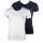 EMPORIO ARMANI 2P Herren slim fit stretch V-Neck T-Shirts    Weiß  Dunkelblau   S  2er Pack