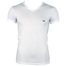 EMPORIO ARMANI 2P Herren slim fit stretch V-Neck T-Shirts    Weiß  Dunkelblau   XL  2er Pack