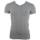 EMPORIO ARMANI 2P Herren slim fit stretch V-Neck T-Shirts    Grau Dunkelblau    S  2er Pack