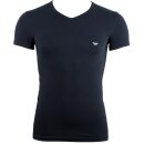 EMPORIO ARMANI 2P Herren slim fit stretch V-Neck T-Shirts    Grau Dunkelblau    S  2er Pack