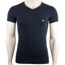 EMPORIO ARMANI 2P Herren slim fit stretch V-Neck T-Shirts    Grau Dunkelblau    M  2er Pack