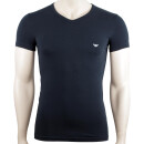 EMPORIO ARMANI 2P Herren slim fit stretch V-Neck T-Shirts    Grau Dunkelblau    L  2er Pack