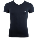 EMPORIO ARMANI 2P Herren slim fit stretch V-Neck T-Shirts    Grau Dunkelblau    L  2er Pack