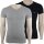 EMPORIO ARMANI 2P Herren slim fit stretch V-Neck T-Shirts    Grau Schwarz  L  2er Pack