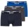 BOSS 3 Pack Herren Boxershorts Unterhosen Rot Schwarz Blau S bis XXL