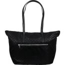JOOP! große Damen Shopper Handtaschen Schultertaschen Nylon Schwarz mit Leder
