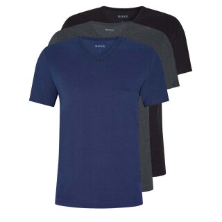 Boss 3er Pack Herren V-Ausschnitt T-Shirts 497 Farbmix Gr.XXL