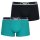 EMPORIO ARMANI Neu 2 Pack Herren Boxershorts stretch Baumwolle Gr. S  Fb. Türkis Dunkelblau