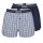 BOSS 2Pack Herren Webboxershorts Schlafhose Unterhose kariert gestreift