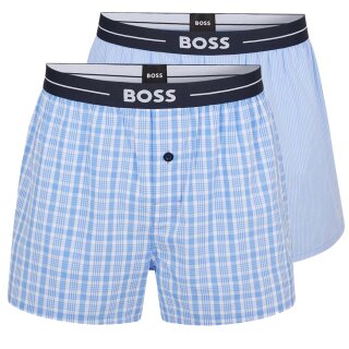 HUGO BOSS 2Pack Webboxer 50388953 Gr.L  Fb.471 Hellblau kariert gestreift