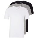 3 Pack HUGO BOSS Herren T-Shirts Halbarm  V-Neck Vorteilspreis  Fb. 999 white grey black  Gr. L
