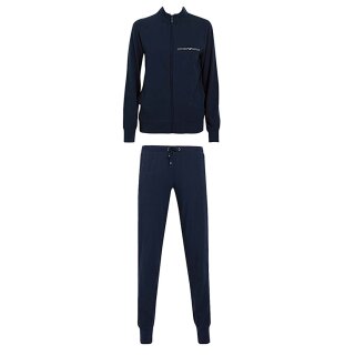 Emporio Armani Damen Hausanzug Freizeitanzug mit Zip in Blau Gr.M
