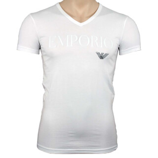 Emporio Armani 1er Pack Herren V-Neck T-Shirts  Gr. S  Fb. Weiß 00010