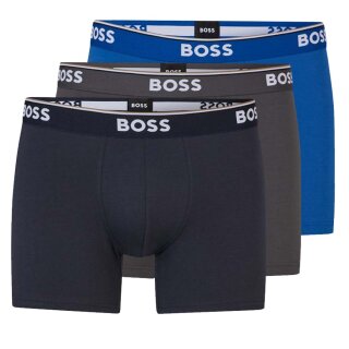 Hugo Boss 3er Pack Cyclist NEU etwas länger geschnitten Boxer Shorts Pants Short  L  487 Open Blue