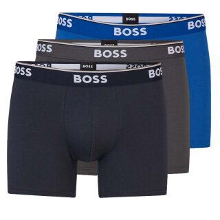 Hugo Boss 3er Pack Cyclist NEU etwas länger geschnitten Boxer Shorts Pants Short  XXL  487 Open Blue